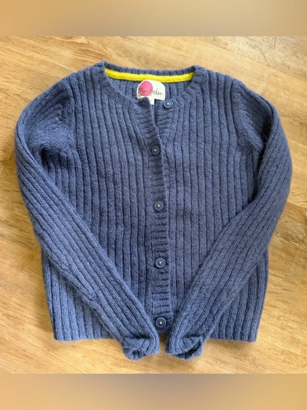 Mini Boden Periwinkle Button Front Cardigan, size 7-8‎